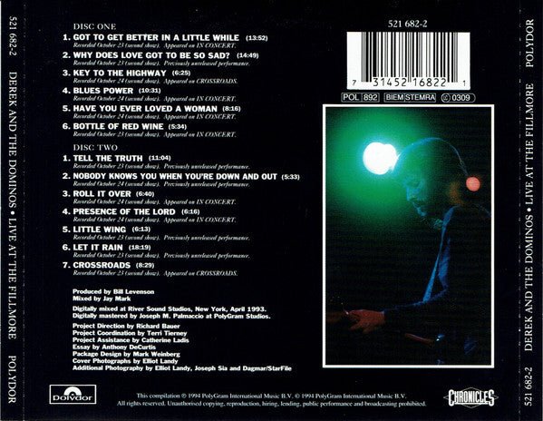 CD Derek And The Dominos – Live At The Fillmore Nuevo precintado - DISCOS NAKASHA