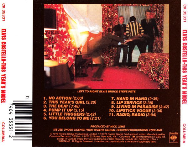 CD Elvis Costello – This Year's Model 2ª Mano - DISCOS NAKASHA