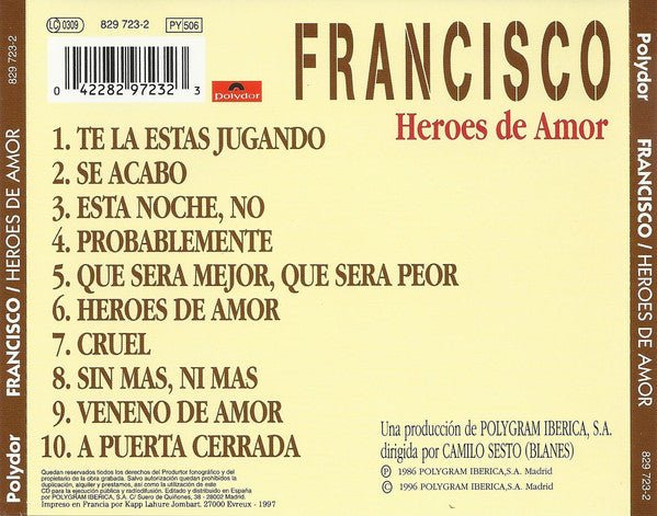 CD Francisco – Heroes De Amor 2ª Mano - DISCOS NAKASHA