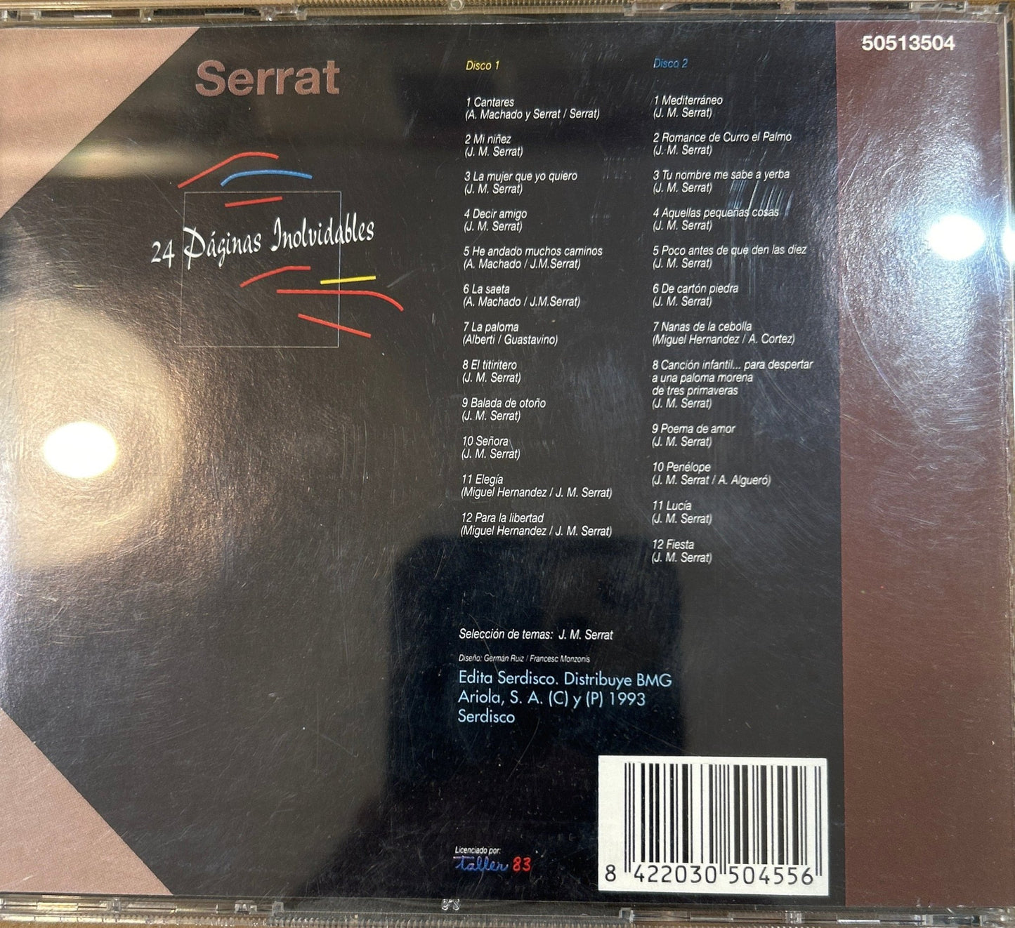 CD Joan Manuel Serrat – 24 Páginas Inolvidables (Producto exclusivo recogida en tienda) - DISCOS NAKASHA
