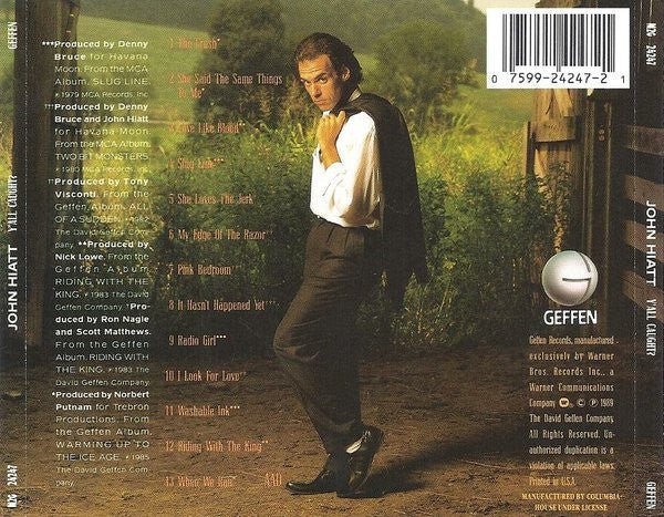 CD John Hiatt – Y'All Caught? - The Ones That Got Away 1979 - 1985 Ed. USA 2ª Mano - DISCOS NAKASHA