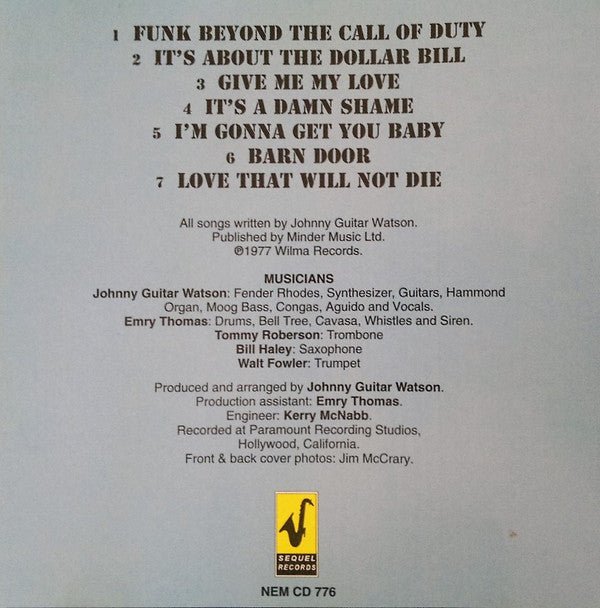 CD Johnny Guitar Watson – Funk Beyond The Call Of Duty Nuevo precintado - DISCOS NAKASHA