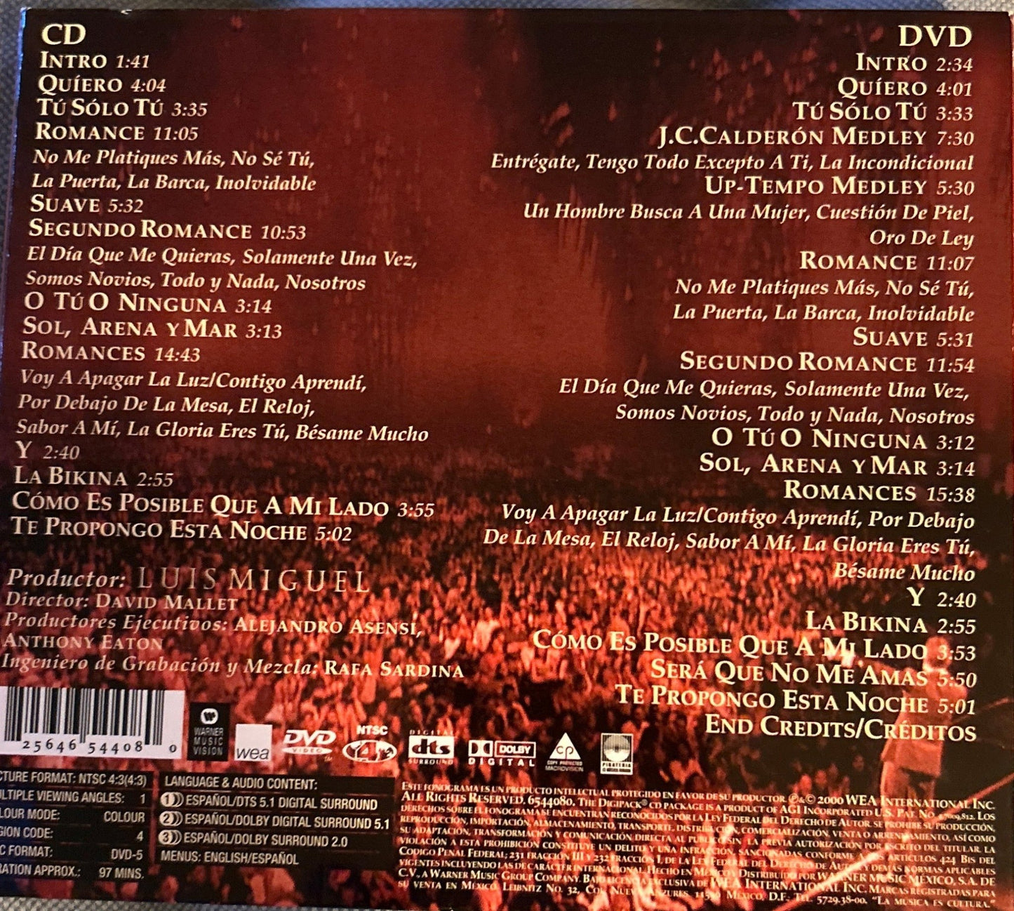 CD Luis Miguel – Vivo Ed. Mexico - DISCOS NAKASHA