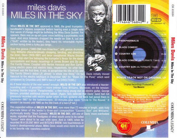 CD Miles Davis – Miles In The Sky Nuevo precintado - DISCOS NAKASHA
