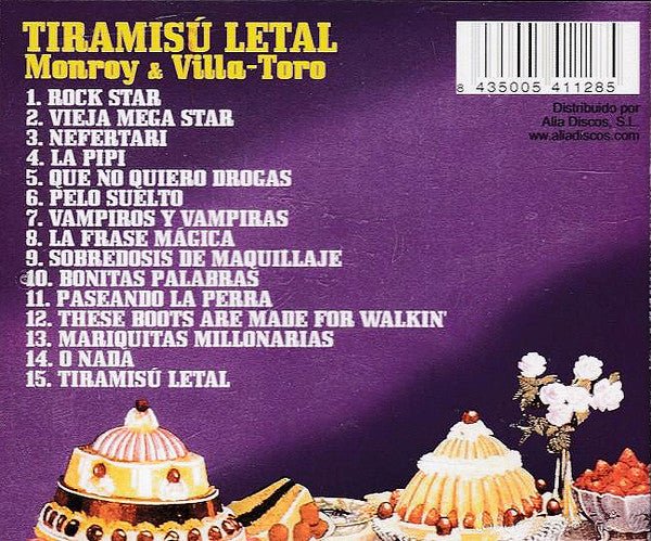 CD Monroy & Villa - Toro – Tiramisú Letal 2ª Mano - DISCOS NAKASHA
