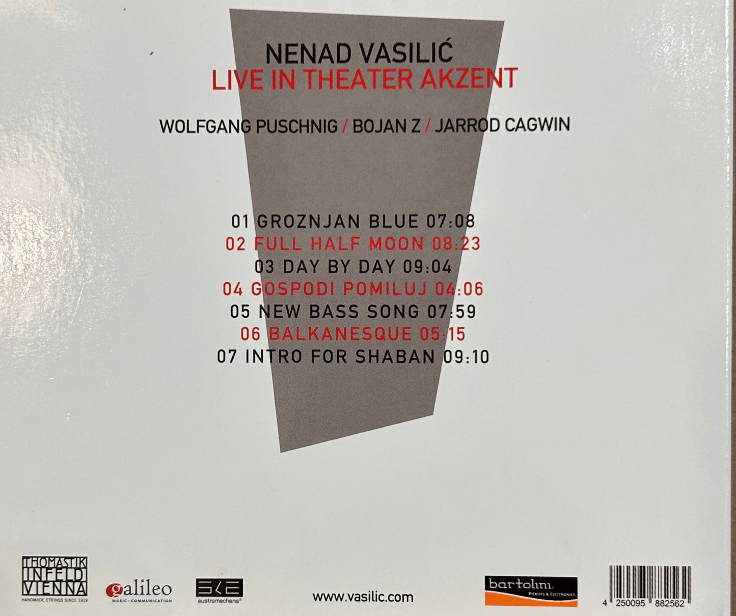 CD Nenad Vasilić – Live In Theater Akzent 2ª Mano - DISCOS NAKASHA