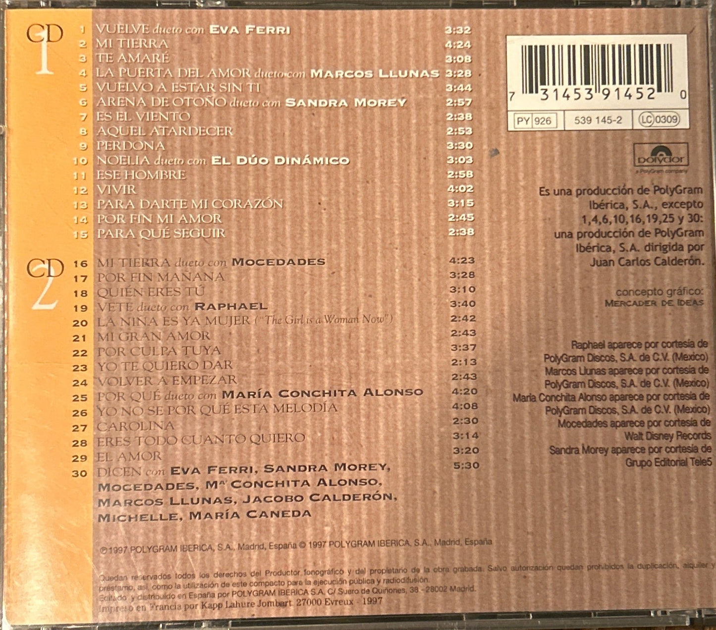 CD Nino Bravo – Duetos 2 2ª Mano - DISCOS NAKASHA