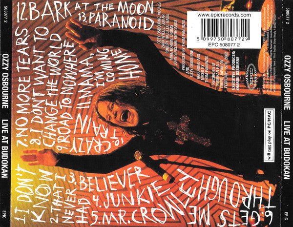 CD Ozzy Osbourne – Live At Budokan Nuevo precintado - DISCOS NAKASHA