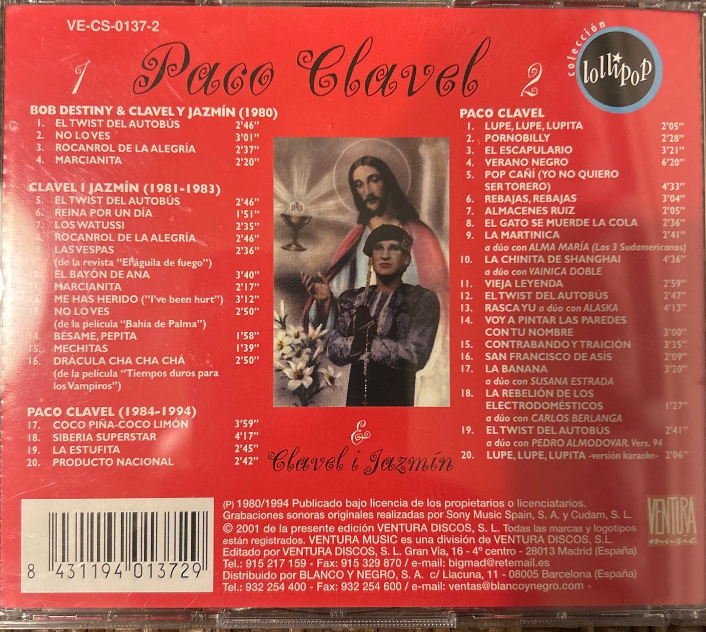 CD Paco Clavel & Clavel I Jazmín – Paco Clavel & Clavel I Jazmin 2ª Mano - DISCOS NAKASHA