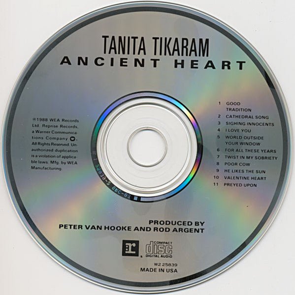 CD Tanita Tikaram – Ancient Heart Ed. USA 2ª Mano - DISCOS NAKASHA