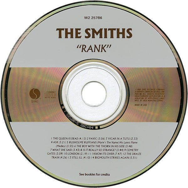 CD The Smiths – Rank Ed. USA 2ª Mano - DISCOS NAKASHA