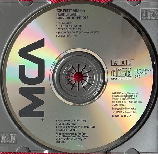 CD Tom Petty And The Heartbreakers – Damn The Torpedoes Ed. USA 2ª Mano - DISCOS NAKASHA