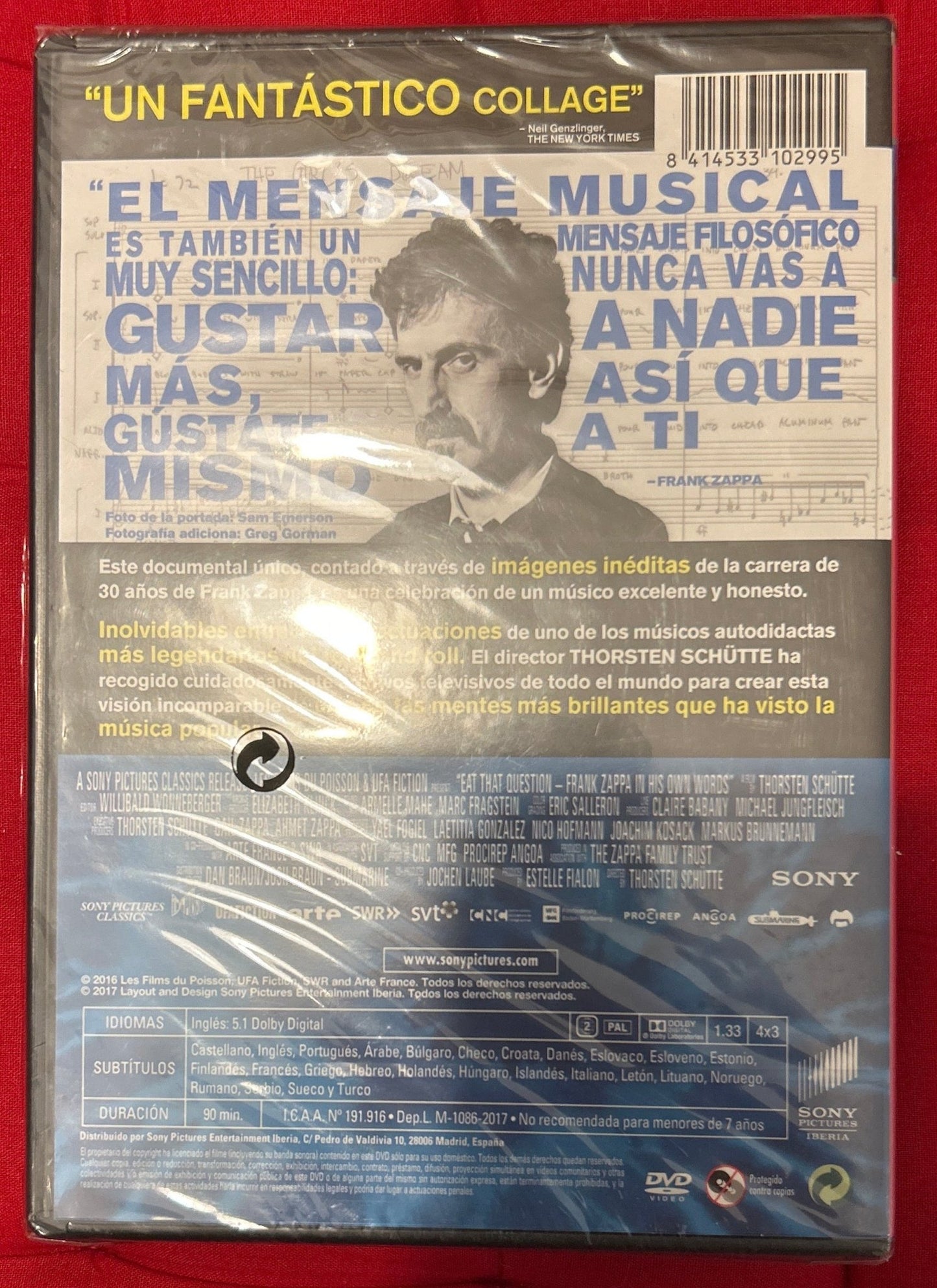 DVD Frank Zappa – Eat That Question - Frank Zappa En Sus Propias Palabras Nuevo precintado - DISCOS NAKASHA