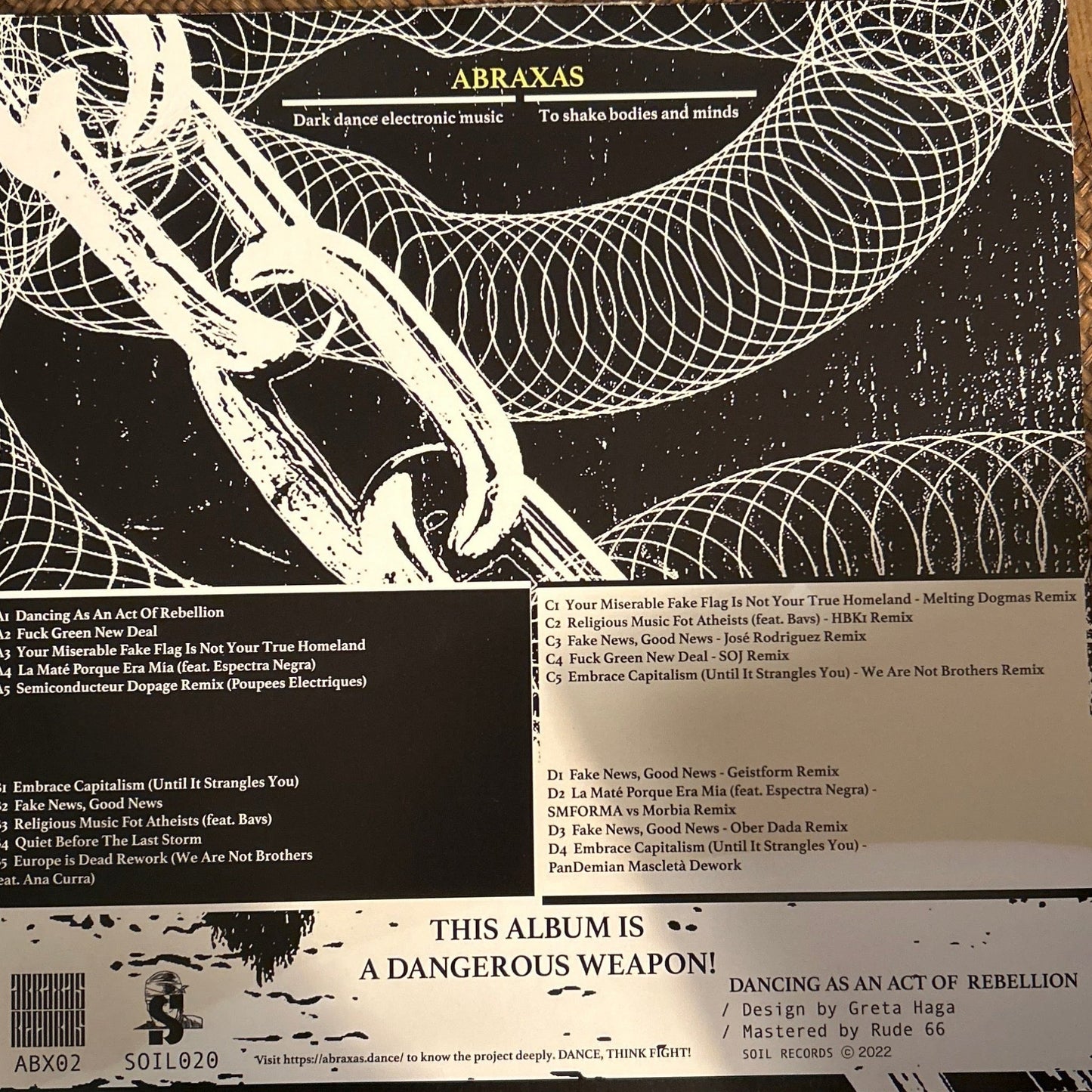 LP Abraxas – Dancing As An Act Of Rebellion 2ª Mano - DISCOS NAKASHA