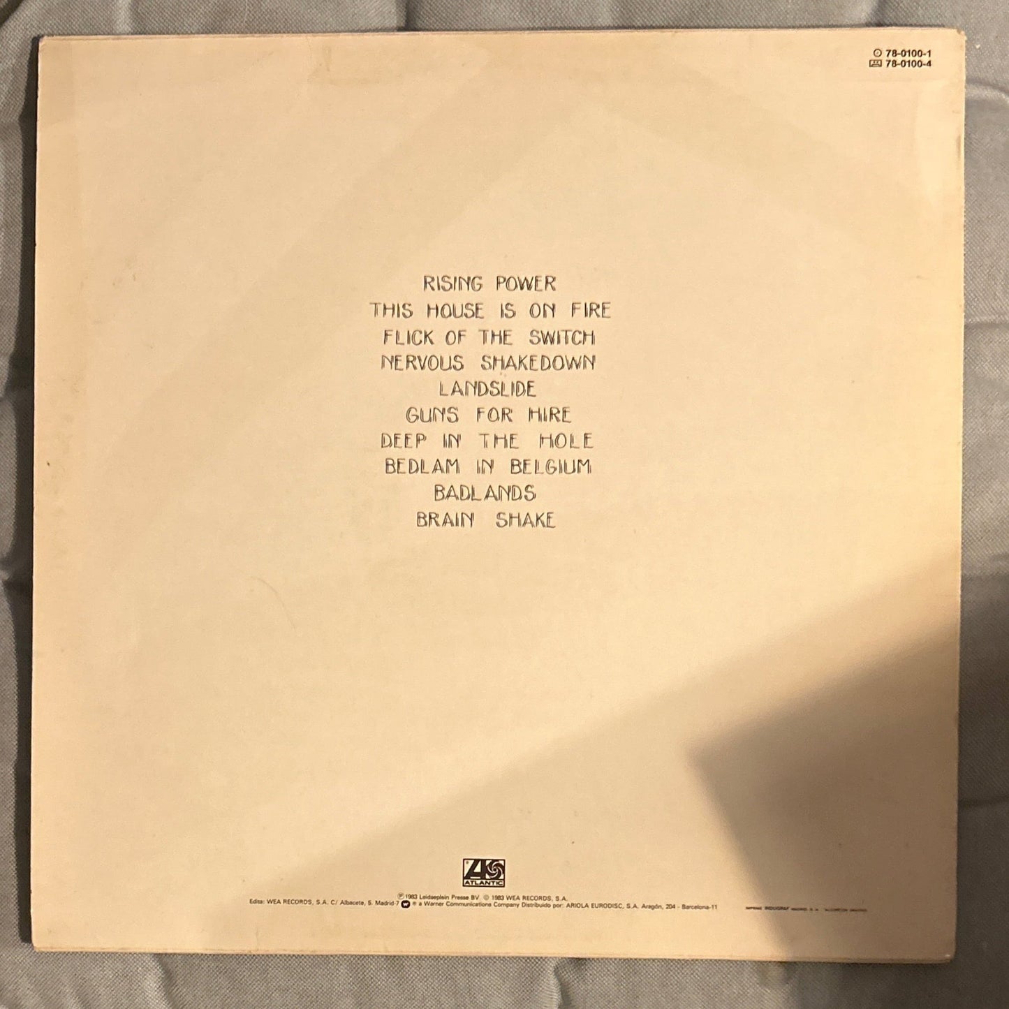 LP AC/DC – Flick Of The Switch 2ª mano - DISCOS NAKASHA