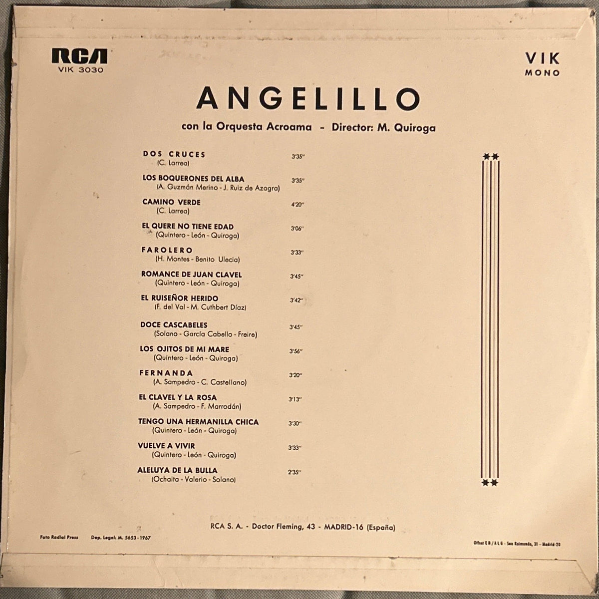 LP Angelillo – Angelillo 2ª Mano (Producto exclusivo recogida en tienda) - DISCOS NAKASHA