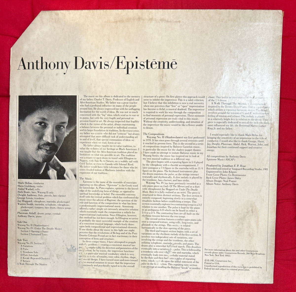 LP Anthony Davis – Epistēmē 2ª Mano - DISCOS NAKASHA