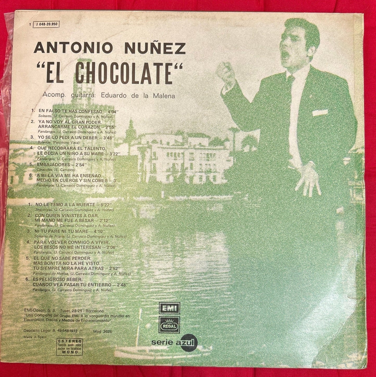 LP Antonio Núñez "El Chocolate" – El Cante De: Antonio Núñez “El Chocolate” 2ª Mano - DISCOS NAKASHA