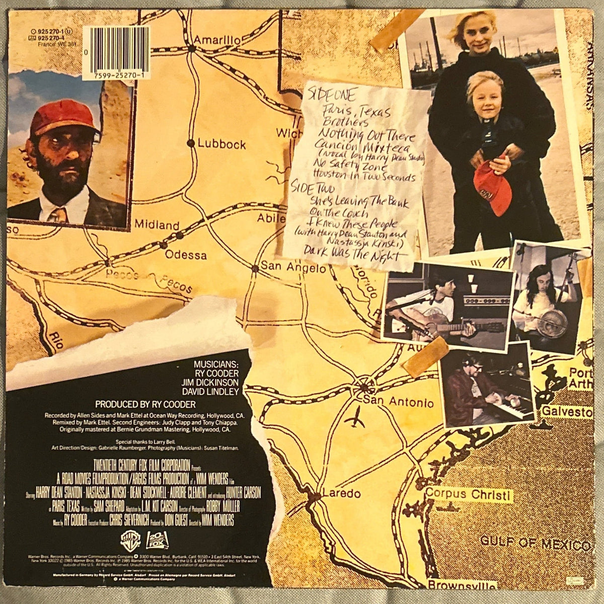LP Banda Sonora - Ry Cooder – Paris, Texas 2ª Mano - DISCOS NAKASHA