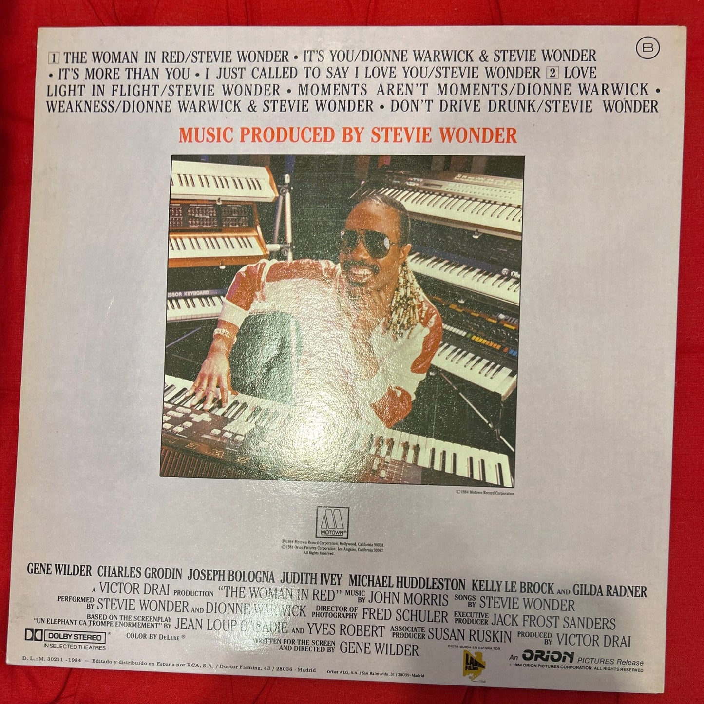 LP Banda Sonora - Stevie Wonder – La Mujer De Rojo 2ª Mano - DISCOS NAKASHA