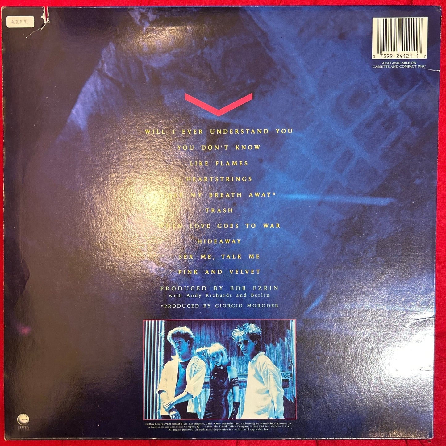 LP Berlin – Count Three & Pray 2ª Mano (Producto exclusivo recogida en tienda) - DISCOS NAKASHA