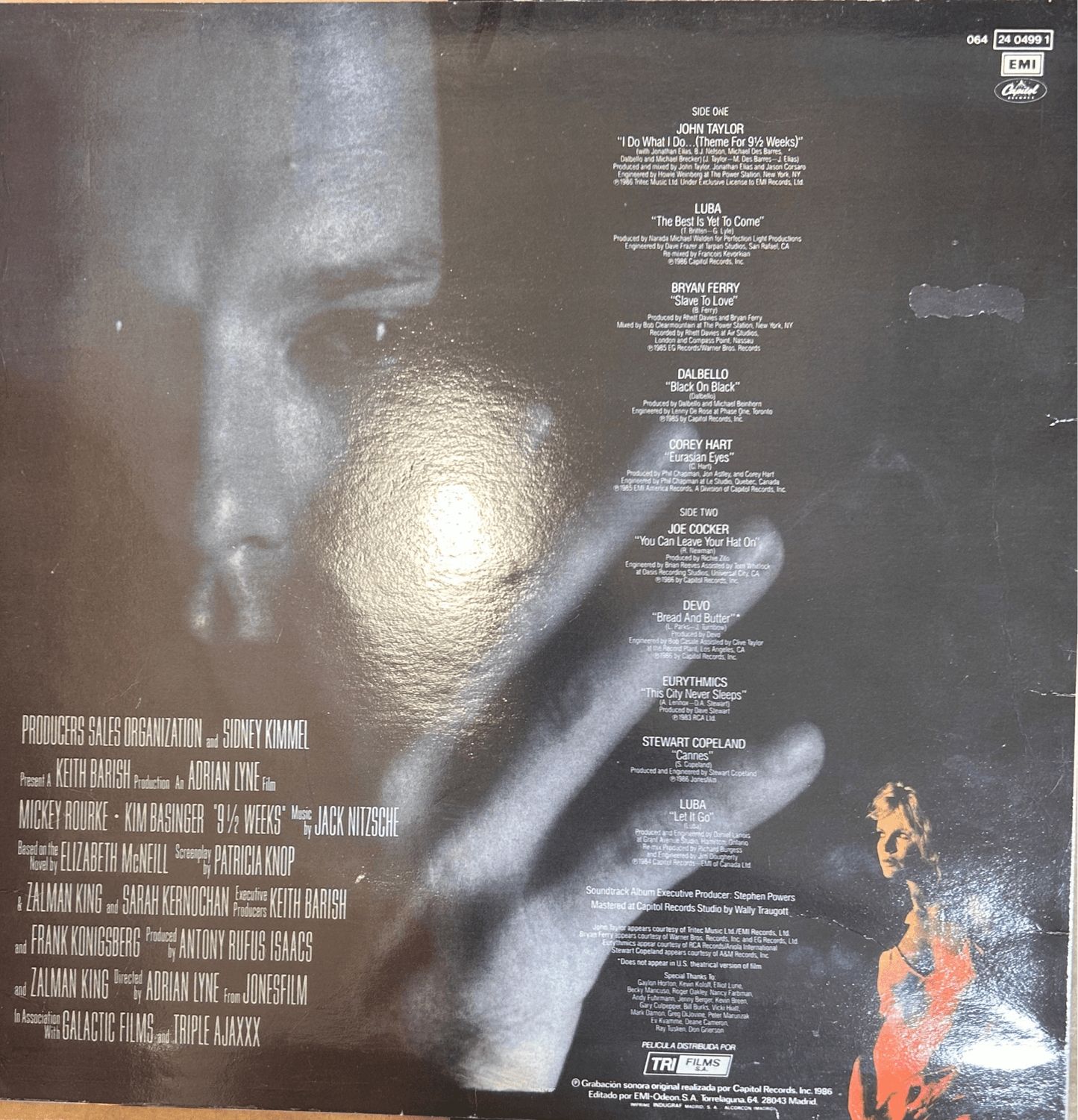 LP BSO - 9 Semanas Y Media 2ª Mano - DISCOS NAKASHA