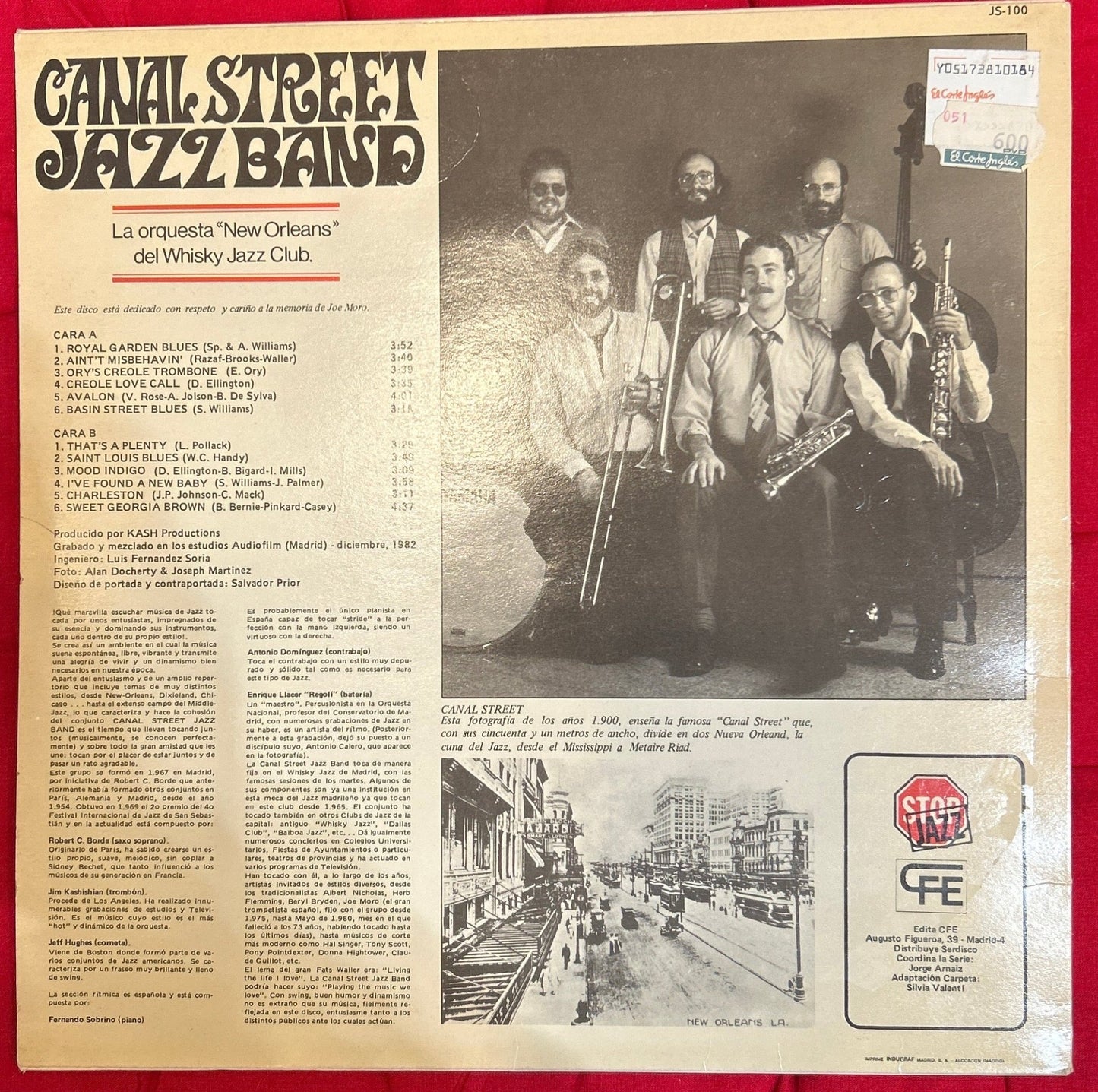 LP Canal Street Jazz Band – Canal Street Jazz Band 2ª Mano (Producto exclusivo recogida en tienda) - DISCOS NAKASHA