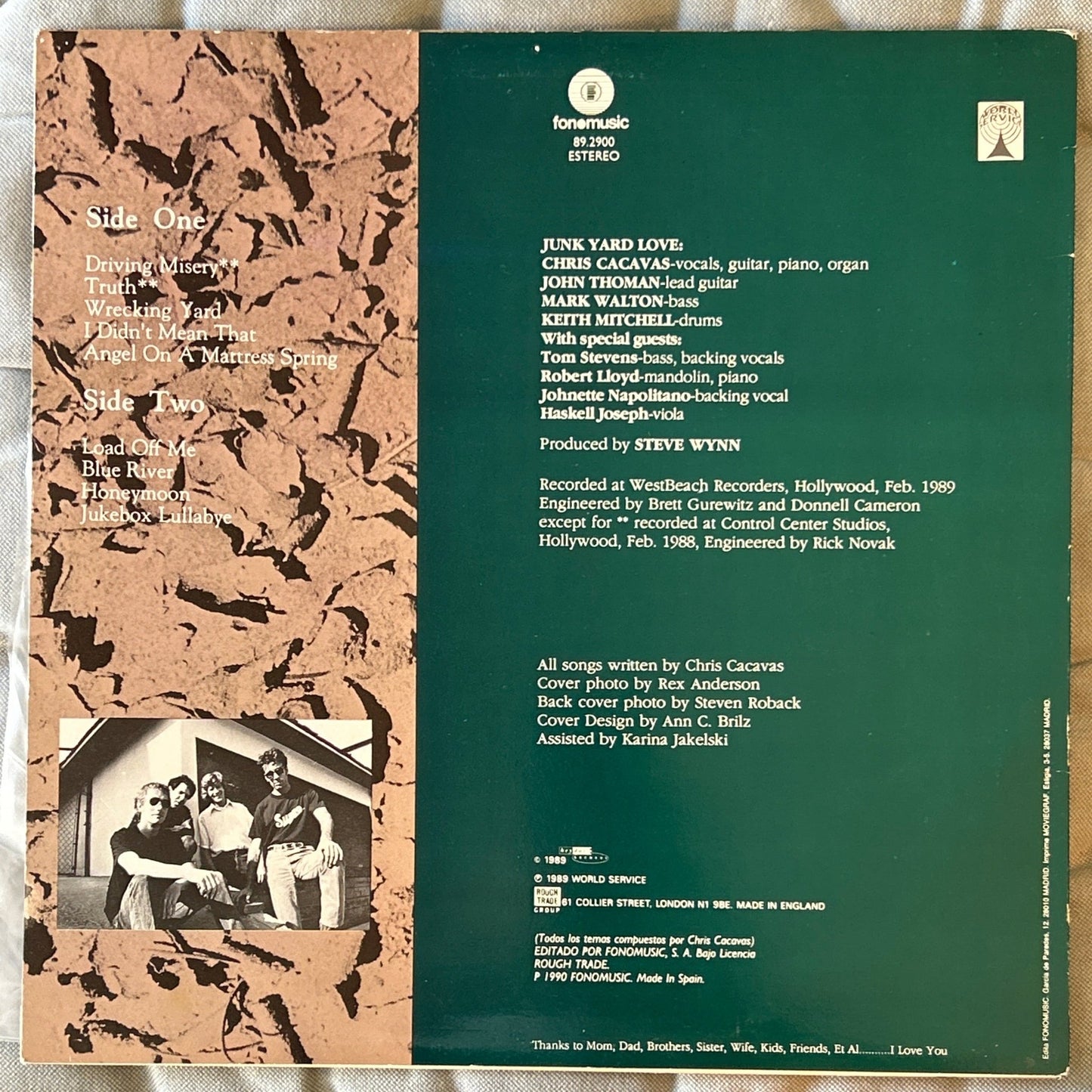 LP Chris Cacavas And Junk Yard Love– Chris Cacavas And Junk Yard Love - DISCOS NAKASHA