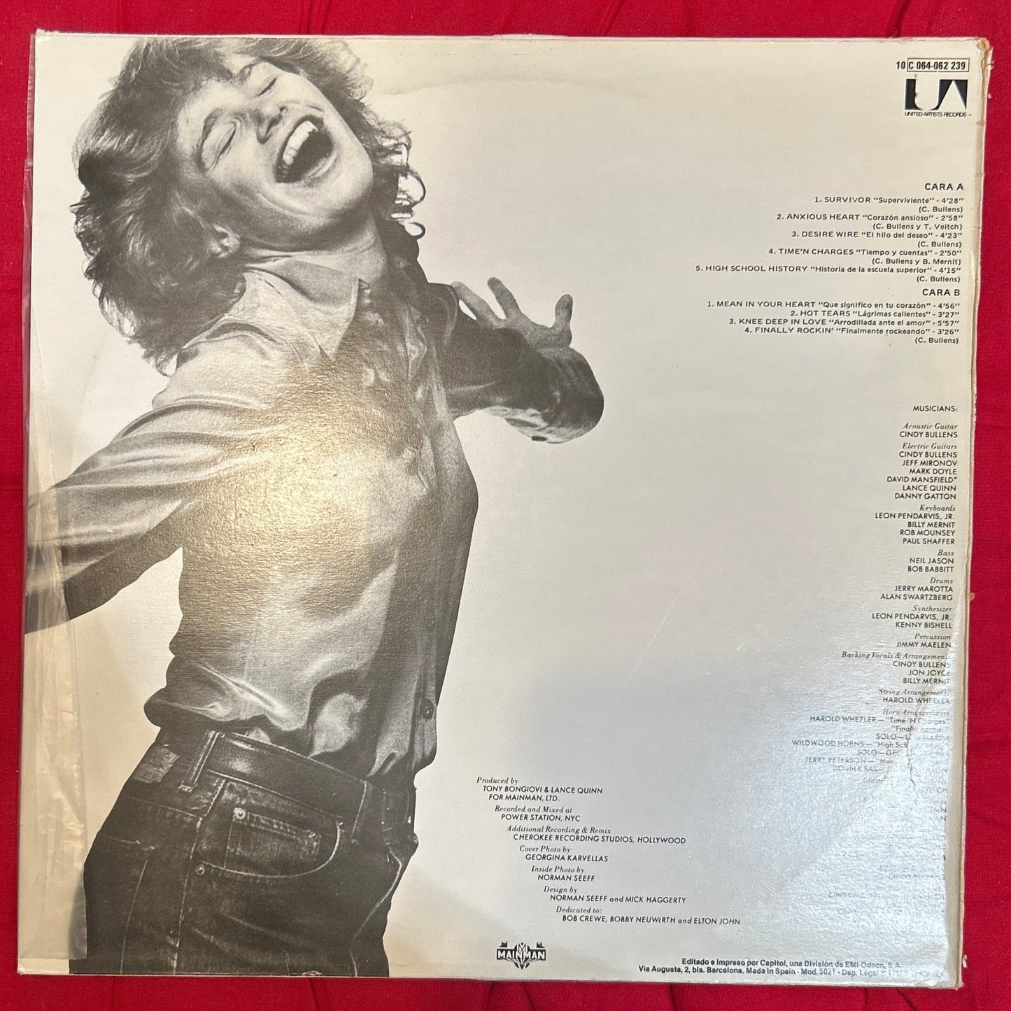 LP Cindy Bullens – Desire Wire 2ª Mano - DISCOS NAKASHA