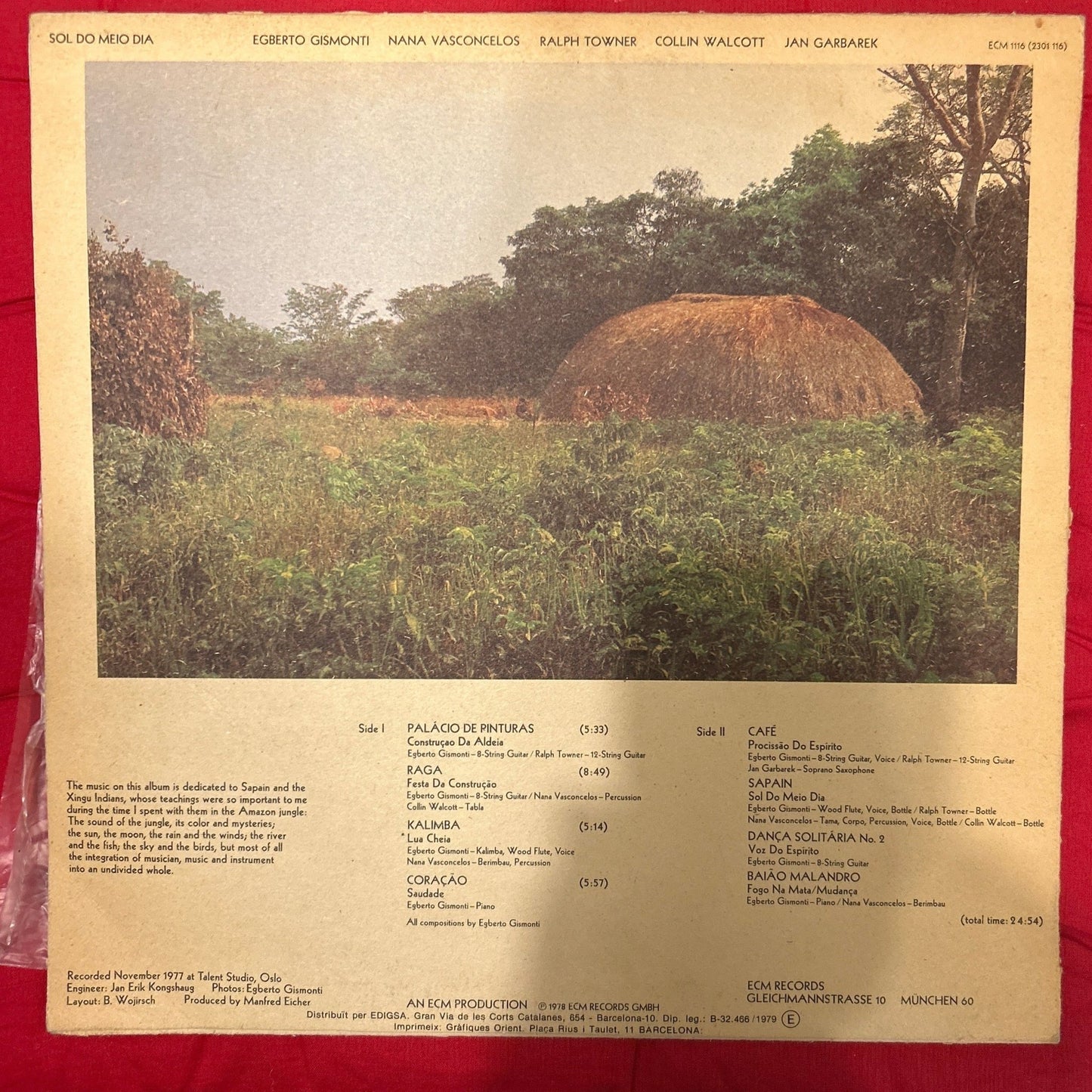 LP Egberto Gismonti – Sol Do Meio Dia 2ª Mano - DISCOS NAKASHA