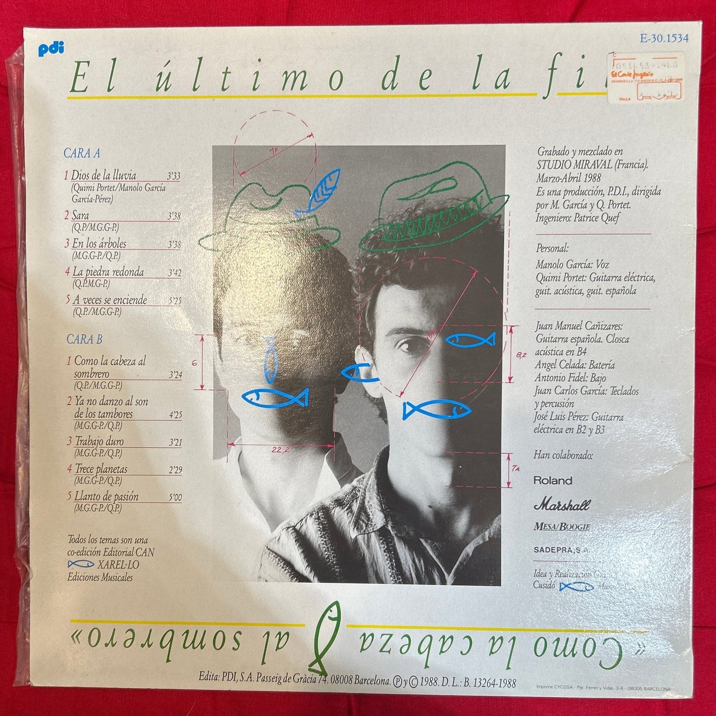 LP El Último De La Fila – Como La Cabeza Al Sombrero 2ª mano - DISCOS NAKASHA