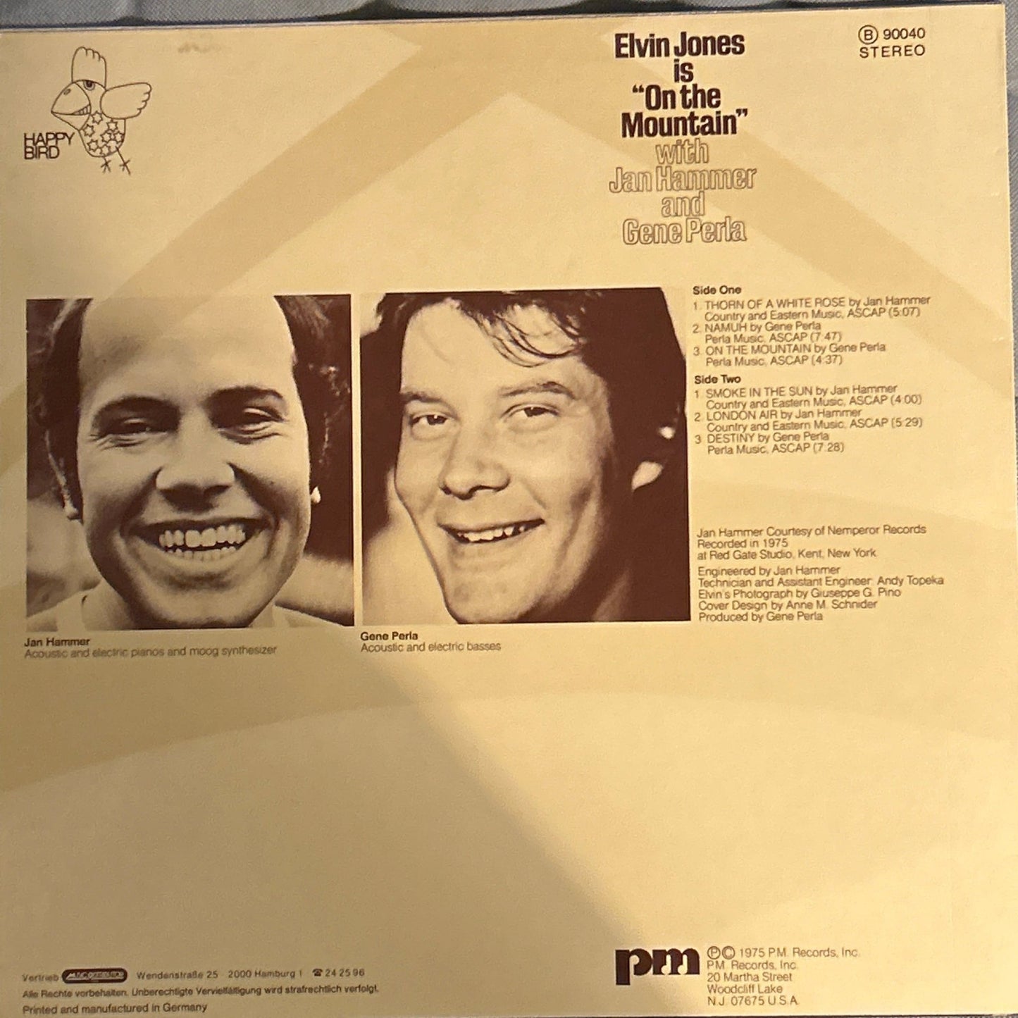 LP Elvin Jones With Jan Hammer And Gene Perla – Elvin Jones Is 'On The Mountain' 2ª Mano - DISCOS NAKASHA