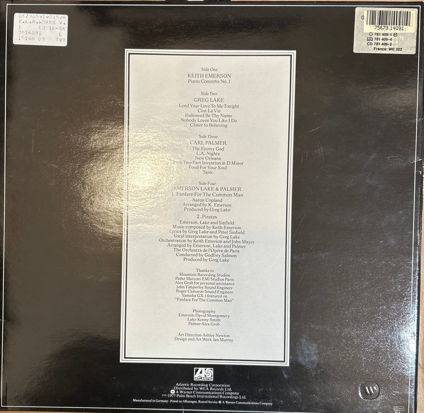 LP Emerson Lake & Palmer* – Works Volume 1 2ª Mano - DISCOS NAKASHA