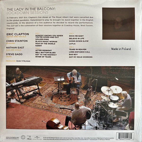 LP Eric Clapton – The Lady In The Balcony: Lockdown Sessions Nuevo precintado - DISCOS NAKASHA