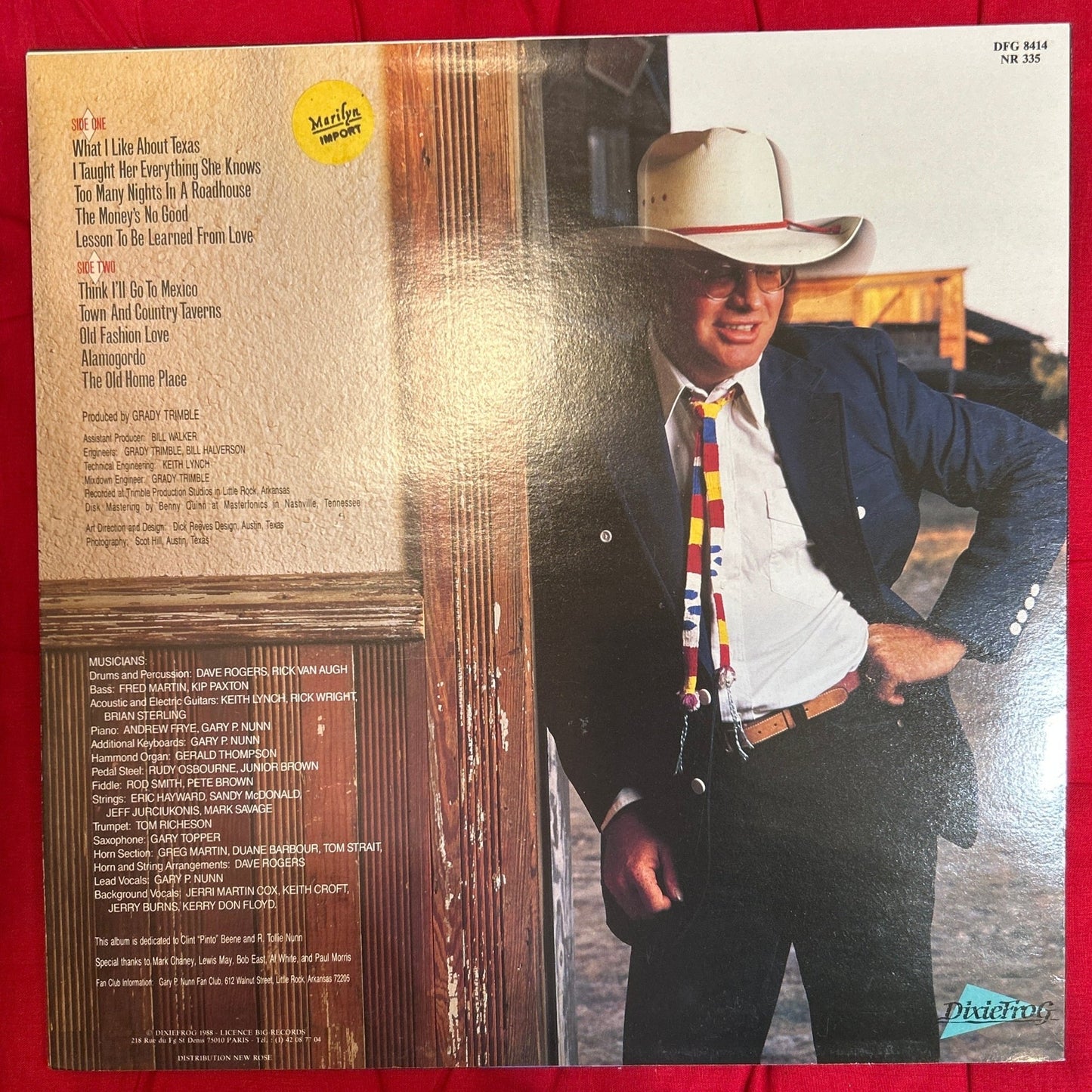 LP Gary P. Nunn – Border States 2ª Mano - DISCOS NAKASHA
