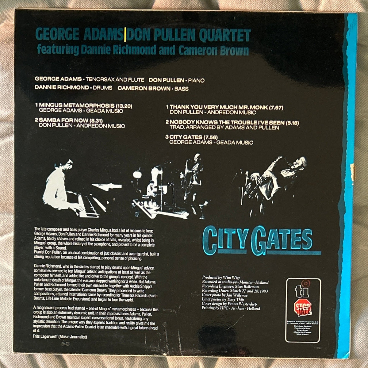LP George Adams - Don Pullen Quartet – City Gates 2ª Mano - DISCOS NAKASHA