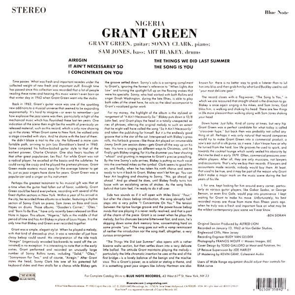 LP Grant Green – Nigeria Nuevo precintado - DISCOS NAKASHA