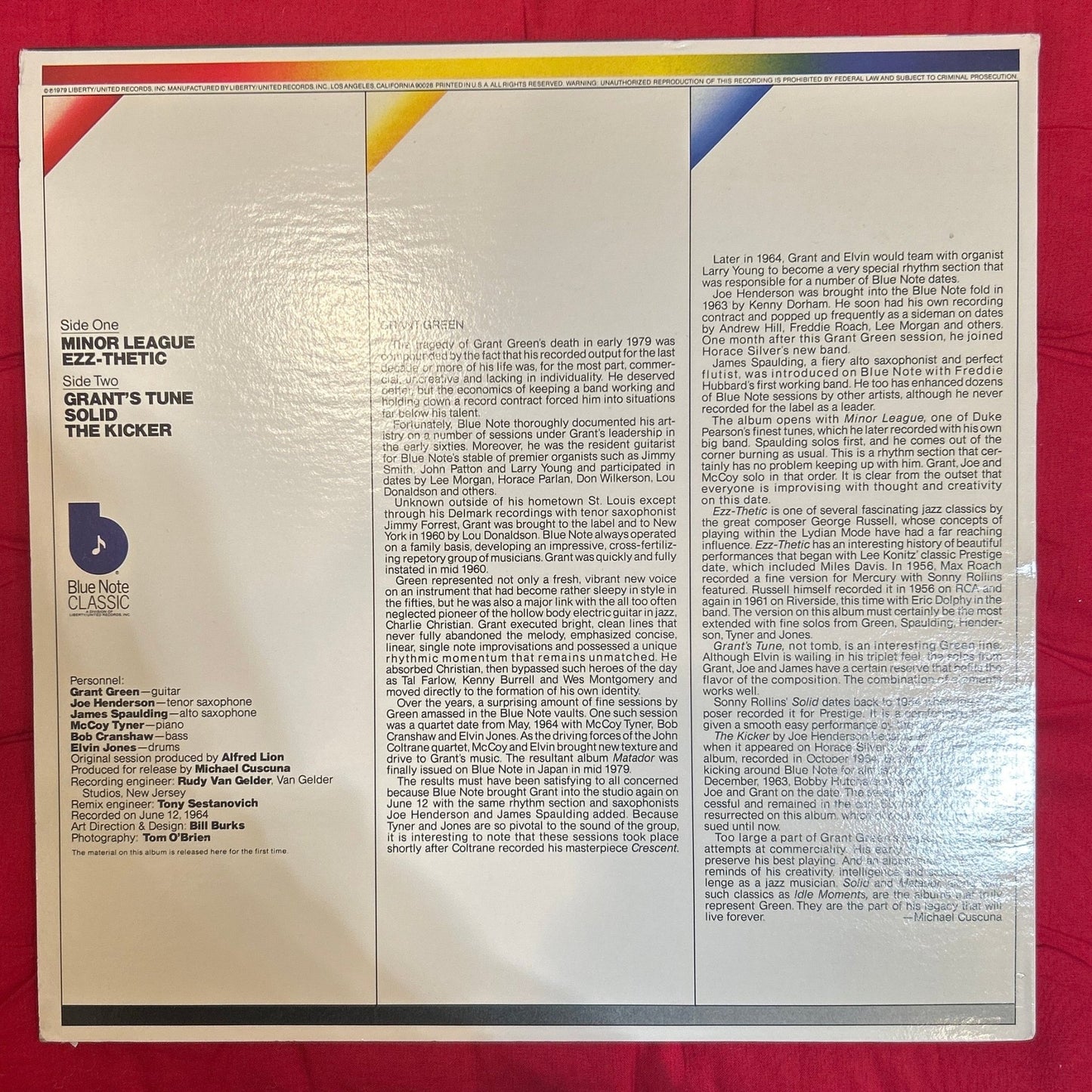 LP Grant Green – Solid Ed. USA 2ª Mano - DISCOS NAKASHA