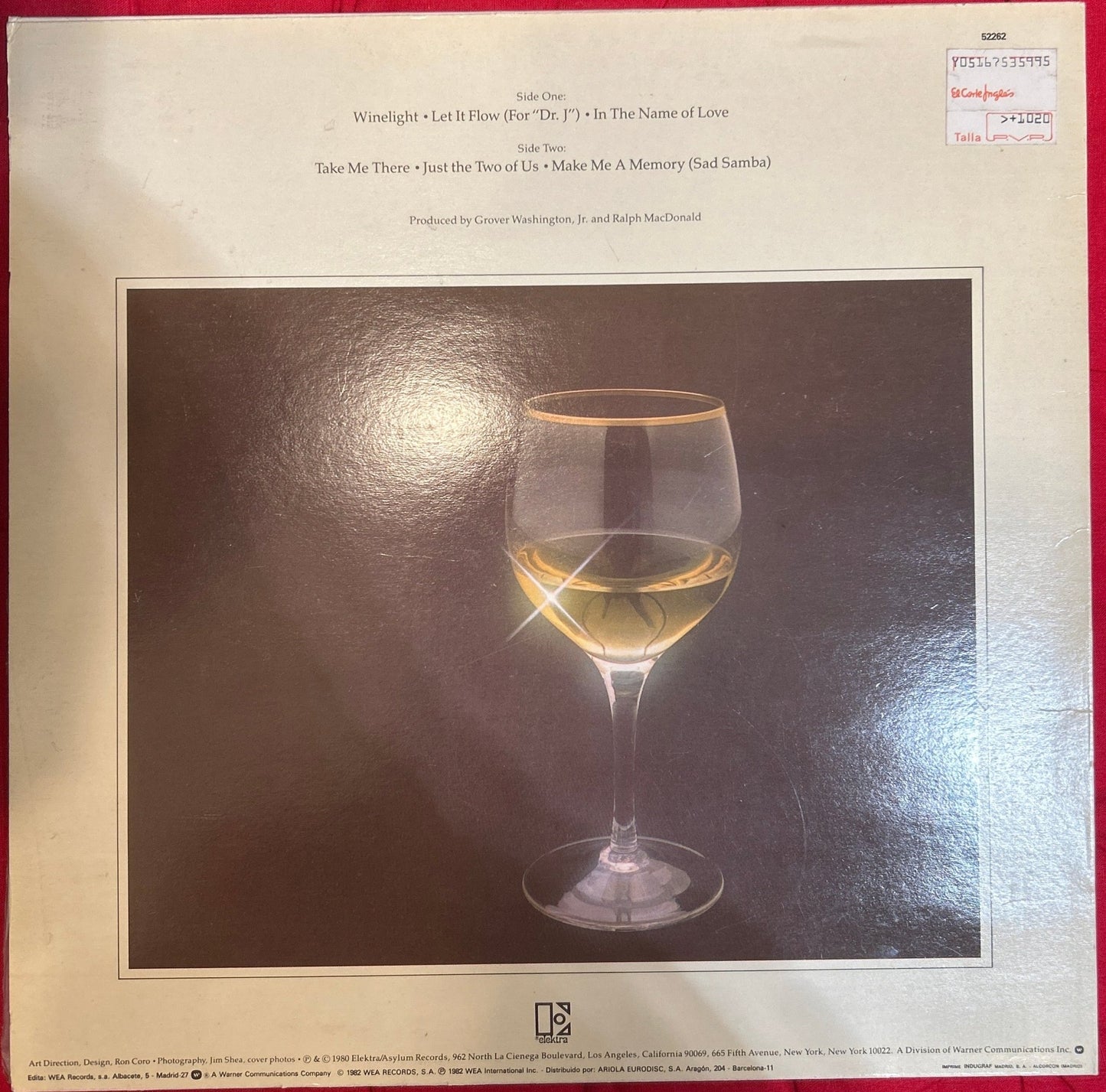 LP Grover Washington, Jr. – Winelight 2ª Mano - DISCOS NAKASHA