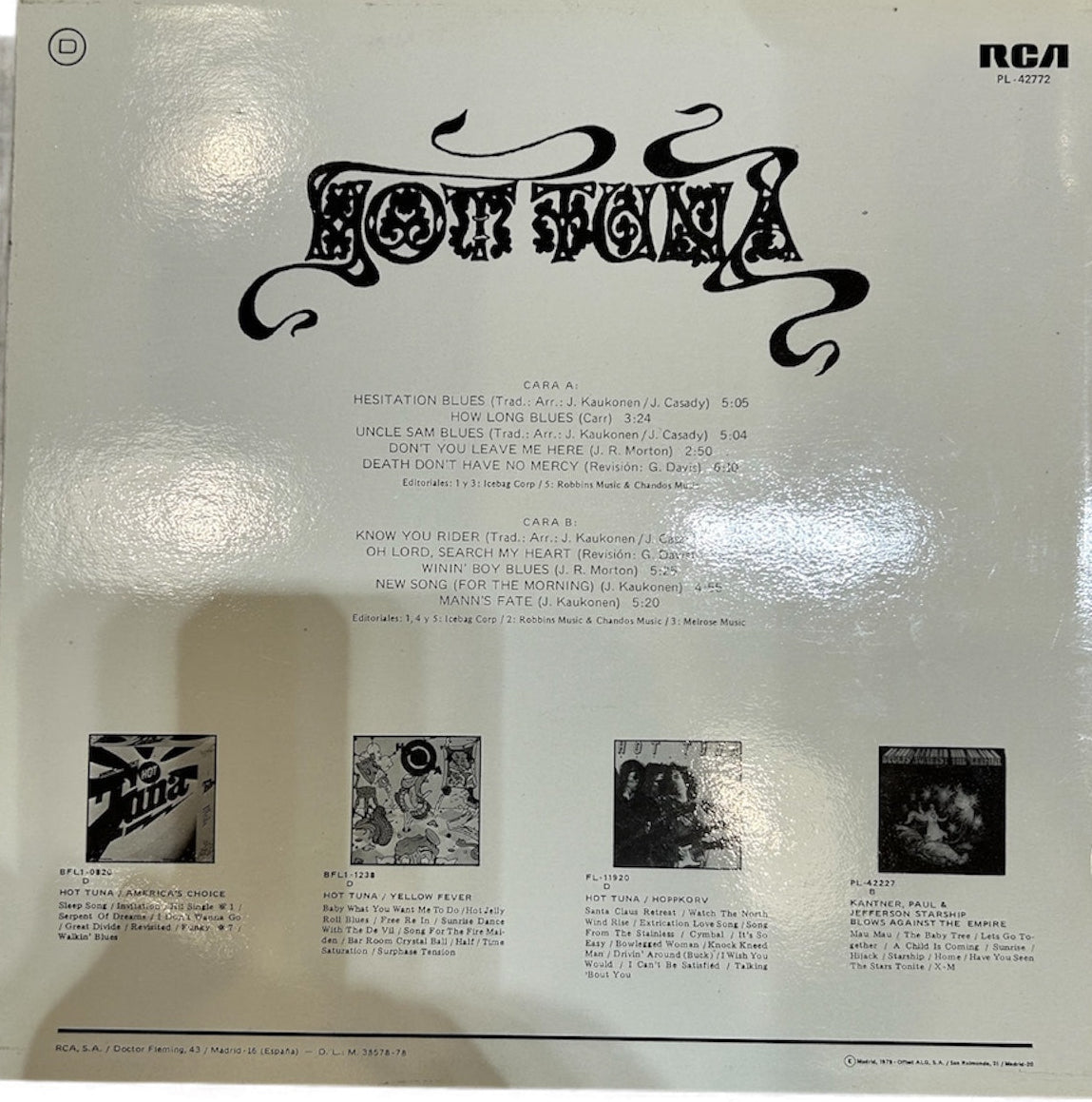 LP Hot Tuna - Hot Tuna 2ª mano - DISCOS NAKASHA