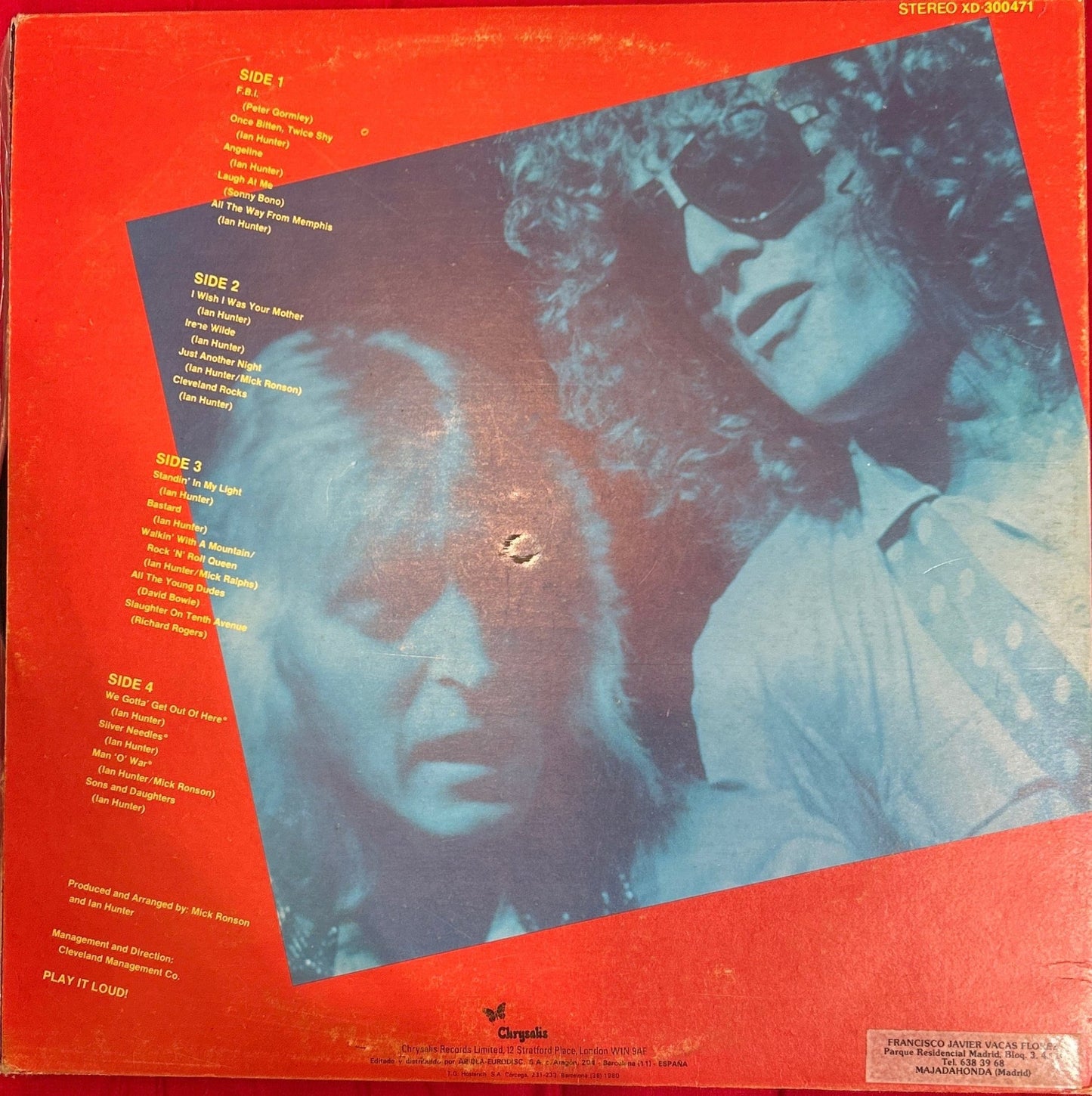 LP Ian Hunter – Welcome To The Club - Live 2ª mano - DISCOS NAKASHA