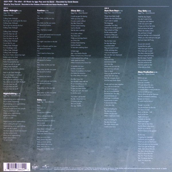 LP Iggy Pop – The Idiot Nuevo precintado - DISCOS NAKASHA