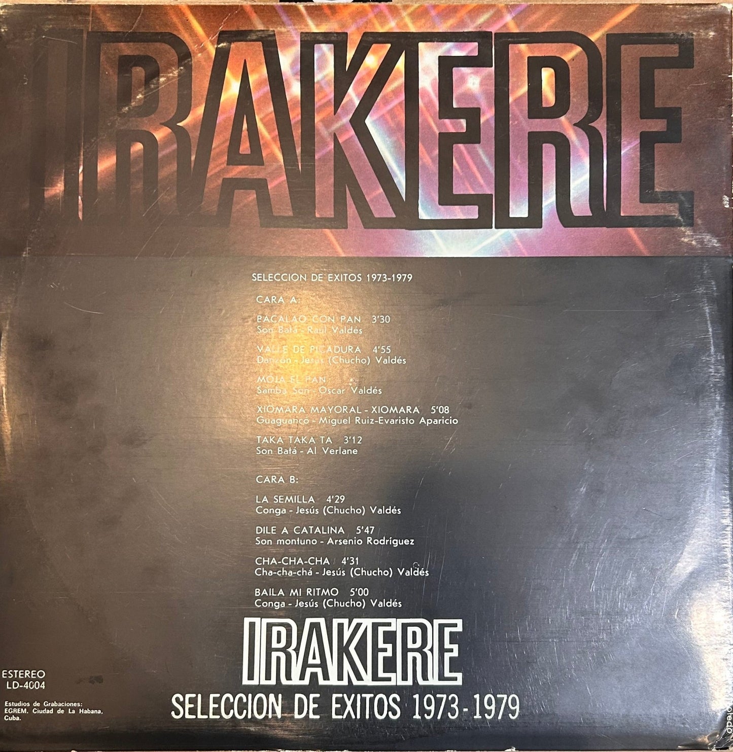 LP Irakere – Seleccion De Exitos 1973 - 1979 Volumen II 2ª Mano - DISCOS NAKASHA