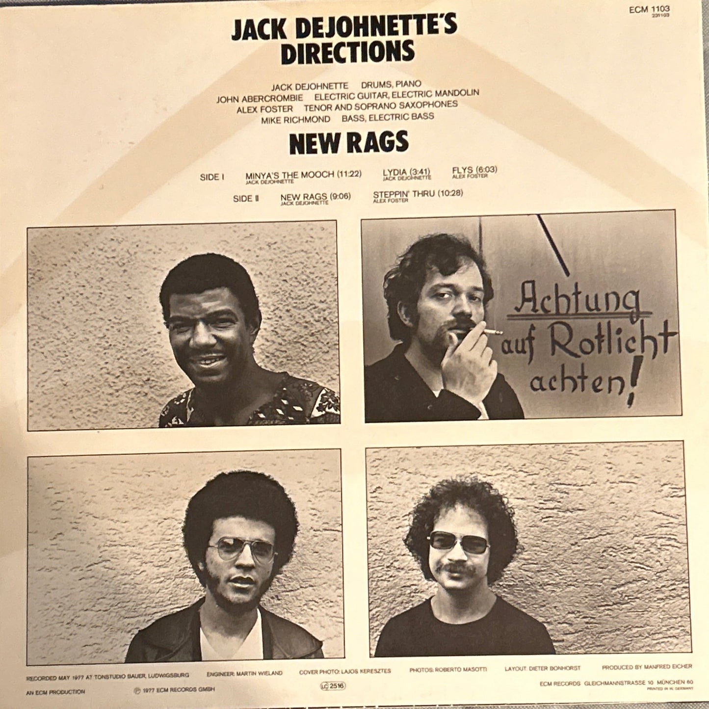 LP Jack DeJohnette's Directions – New Rags Ed. Alemana 2ª Mano - DISCOS NAKASHA