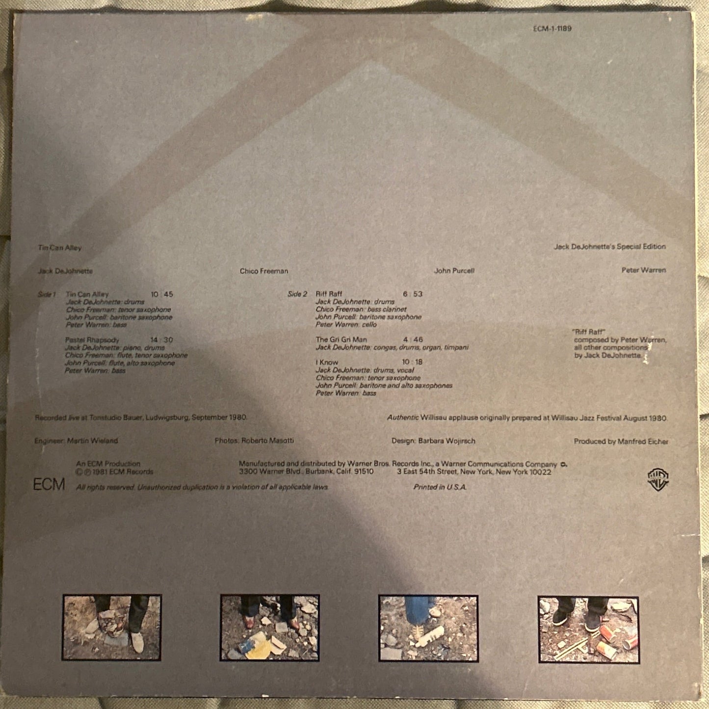 LP Jack DeJohnette's Special Edition – Tin Can Alley Ed. Americana 2ª Mano - DISCOS NAKASHA