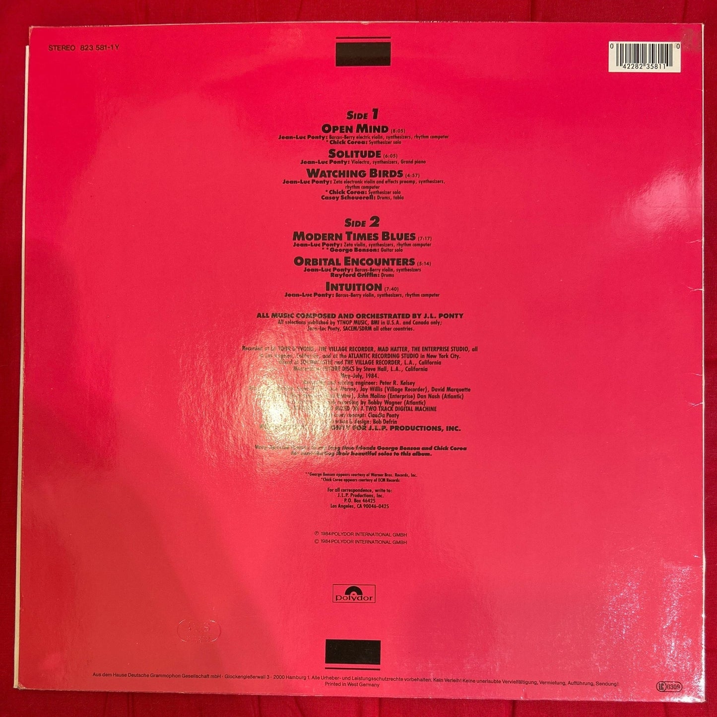 LP Jean-Luc Ponty – Open Mind 2ª Mano - DISCOS NAKASHA