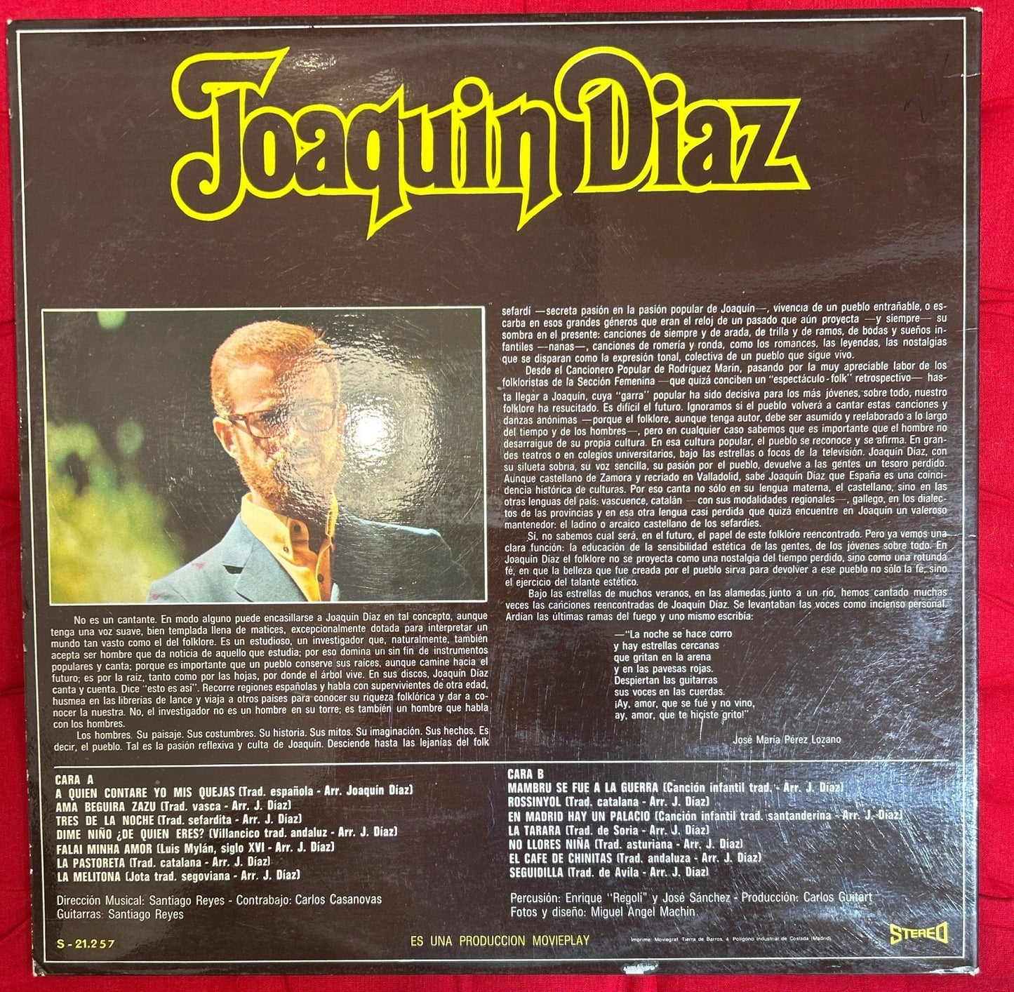 LP Joaquín Díaz – Del Cancionero Tradicional Vol. 1 2ª Mano (Producto exclusivo recogida en tienda) - DISCOS NAKASHA