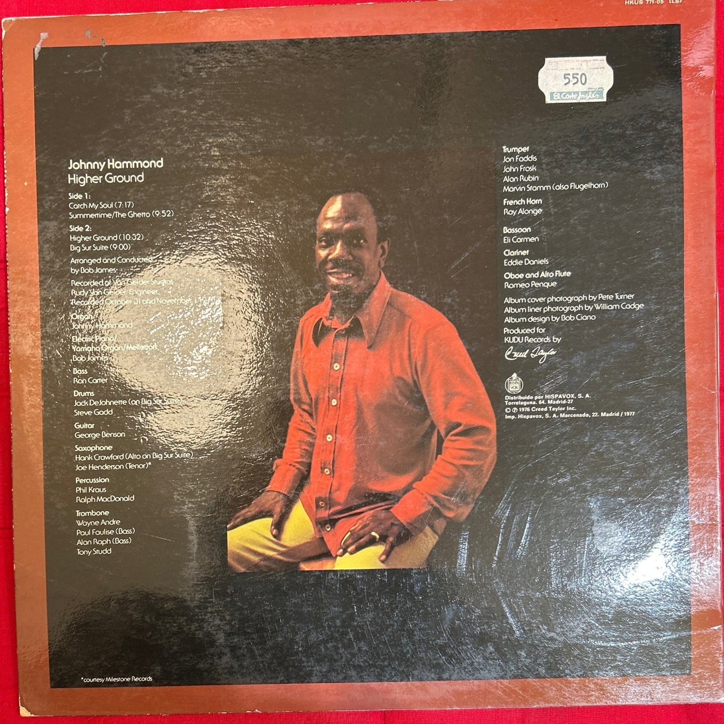 LP Johnny Hammond – Higher Ground 2ª Mano - DISCOS NAKASHA