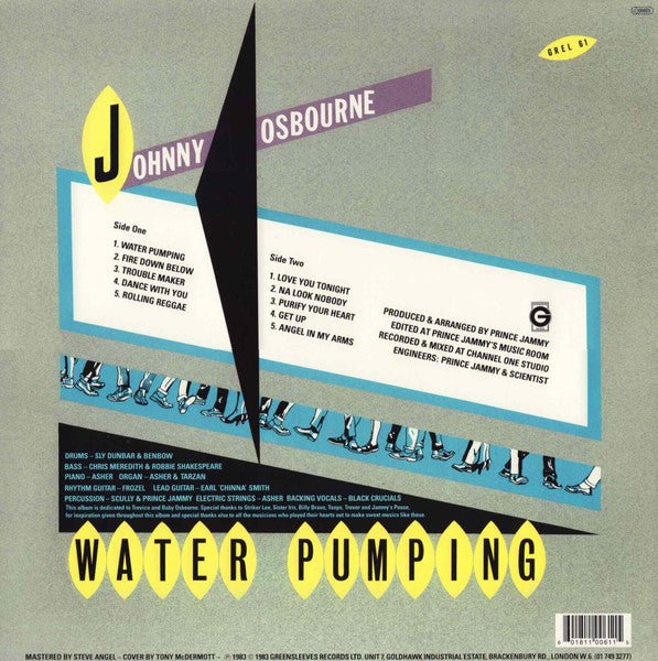 LP Johnny Osbourne – Water Pumping Nuevo precintado - DISCOS NAKASHA