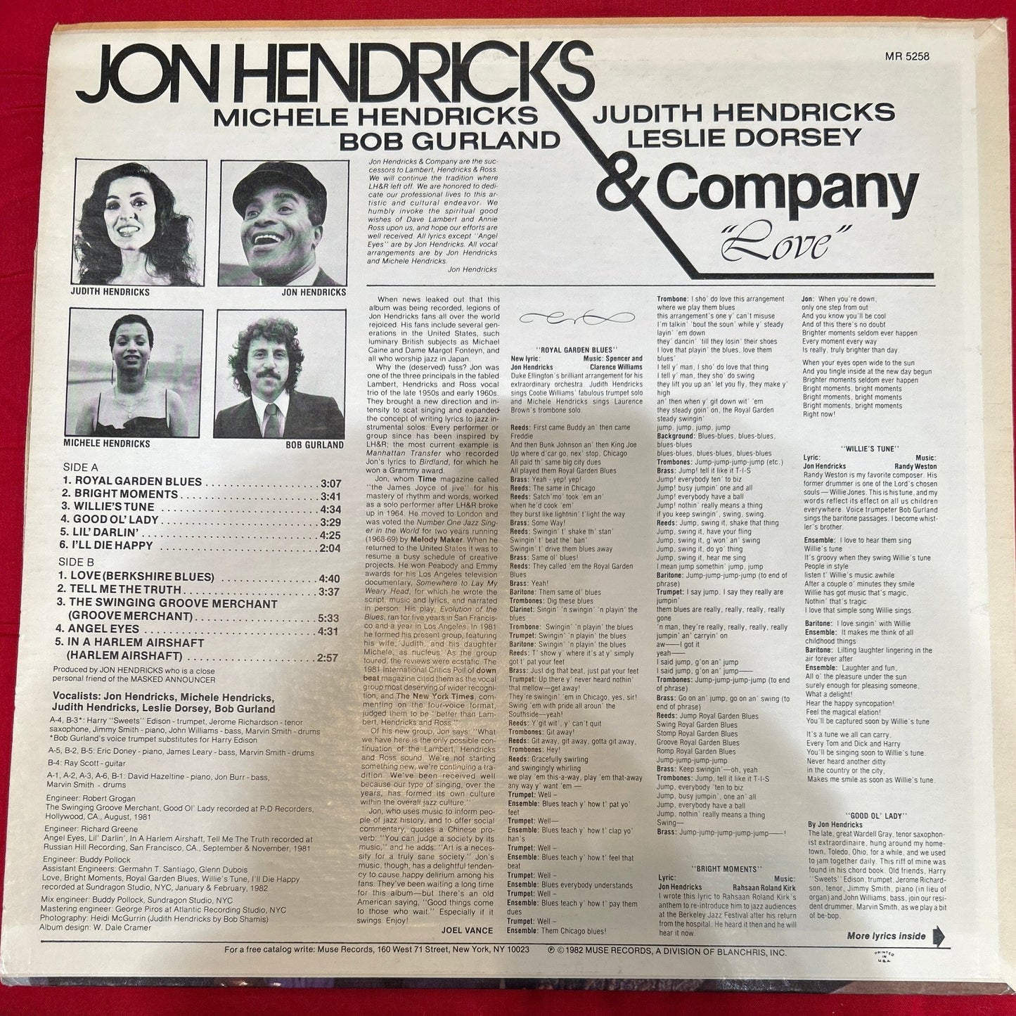 LP Jon Hendricks & Company – Love 2ª Mano - DISCOS NAKASHA